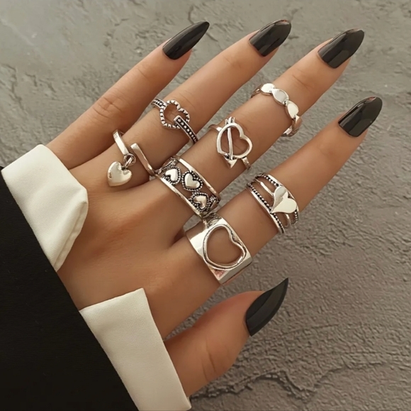 Jewelry - Take 50% off! 7pcs Vintage Silver rings